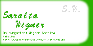 sarolta wigner business card